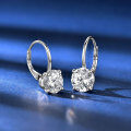 S925 Sterling Silver Four-Prong Ear Jackets with Dazzling Moissanite-0-0