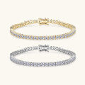 wholesale S925 Sterling Silver European and American Cross-Border Moissanite Tennis Bracelet, Versatile and High-End Light Luxury Style Wholesale Jewelry-0-0