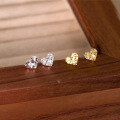 wholesale S925 Sterling Silver Sweet Retro Crushed Ice Heart Stud Earrings Women's Elegant Design Ear Jewelry M05287-0-0
