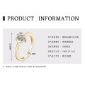 18K Gold Plated 925 Silver D Color Moissanite Four-Leaf Clover Ring-0-13
