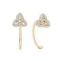 S925 Sterling Silver D-color Moissanite Bow Earrings-Q-style [Clearance Sale with Free Shipping] 925 Silver Gold