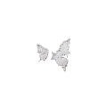 wholesale S925 Sterling Silver Unique Asymmetric Butterfly Earrings Women Korean New Trend Versatile High-end Earrings-0-4