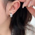 wholesale S925 Sterling Silver Vintage Classic Floral Print Earrings for Women, Korean Dongdaemun Distressed Small Design Stud Earrings-0-2