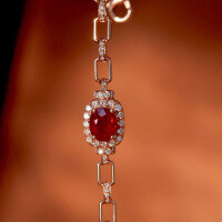 wholesale S925 Sterling Silver All-Match Daily Commute Red Elk Chain Bracelet, Little Red Book Viral Cross-Border Wristband-BS0151-Rose Gold 925 Silver