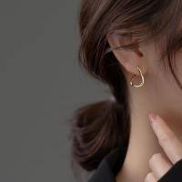 wholesale S925 Silver Minimalist Irregular Line Summer Ear Clasp Elegant Commute Women's Ear Jewelry M01476-S925 silver pair silver model 925 silver
