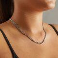 wholesale 925 Sterling Silver 5mm Figaro Chain Unisex Personalized Hip Hop High-End Sense Layered Necklace-0-0