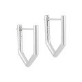 wholesale S925 Sterling Silver New Geometric Single-Sided Micro-Paved Earrings Women High-End Sense Small Original Ins Light Luxury Temperament Ear-0-5