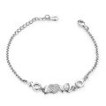 wholesale S925 Sterling Silver English LOVE Bracelet for Women, Korean Style Minimalist Niche Design Silver Bangle Fashion Versatile Hand Jewelry-0-4