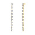wholesale S925 sterling silver new wedding earrings for women with zirconia pave design, pear-shaped fringe, and stylish women's earrings in stock-0-6