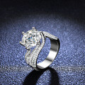 18k Gold-Plated S925 Silver 5ct Moissanite D Color Luxury Ring Jewelry-0-1