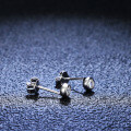 Sterling Silver T&Co Bubble Earrings with Moissanite for Women-0-1