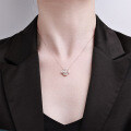 Sterling Silver Four-Leaf Clover Necklace, Versatile and Luxurious Cross-Chain TikTok Taobao Cross-Border Hit-0-2