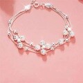wholesale 925 Silver Three Lives Three Worlds Sweet Chinese Style Ins Niche Design Multi-Layer Bracelet for Women and Best Friends-0-5