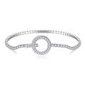 wholesale S925 silver plated with 18k gold, classic 4-prong full moissanite tennis bracelet with minimalist design, 20mm-0-5