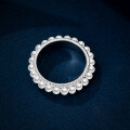 wholesale S925 silver Euro-American minimalist ring with 25mm half-hole shell pearl in-0-2