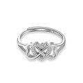 wholesale S925 Sterling Silver Heart Ring for Women, European and American Niche Design Adjustable Open Ring for Shein TEMU Dropshipping and Labeling-0-4