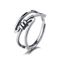 wholesale S925 Sterling Silver Geometric Irregular Ring Minimalist Niche Design Korean Ins Trendy Index Finger Ring for Women-0-4