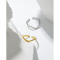 wholesale S925 Sterling Silver Minimalist Gear Texture Open Adjustable Ring for Women, Korean Version Ins Niche Design-0-1