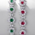 wholesale S925 Sterling Silver Trendy and Versatile Full Diamond Lab-Grown Emerald Elegant Banquet Ladies Bracelet-0-2