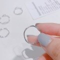 wholesale Silver minimalist wave plain ring for women, versatile small design with a-0-2