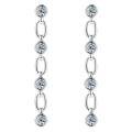 wholesale S925 Sterling Silver European and American Retro Fringe Moissanite Earrings for Women, High-End Fashionable Elegant Earrings Wholesale-0-4