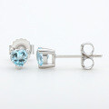 S925 Sterling Silver Oval Emerald-Cut Stud Earrings for Fashionable Commuting-0-13