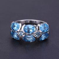 wholesale 925 silver jewelry with a niche design aesthetic, featuring a natural colored gemstone, vintage European-style topaz ring-Garnet>US size 9