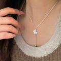 wholesale S925 Sterling Silver Simple and Versatile Butterfly Necklace for Women, New Trendy Small Design Collarbone Chain-0-0