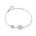 wholesale S925 Sterling Silver European and American Women's Five-Point Star Bracelet Wholesale Hot Export Pure Silver Jewelry for Women High-End Feel-0-0
