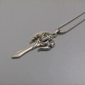 wholesale 925 Silver Retro New Trend Fashion Domineering Axe Pendant Necklace for Men, Hip-Hop Style Chain for Sweaters-0-2