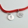 wholesale 925 Sterling Silver Retro Zodiac Year of the Dragon Ethnic-style Pendant Minimalist Handmade Red Rope Braided Bracelet Artistic Charm-0-2