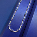 wholesale 925 Silver Jewelry New 2 Carat Oval 6*8 High Carbon Diamond Necklace Luxury Collarbone Chain 44cm-0-2