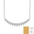 925 Silver Moissanite Necklace, Fashionable and Versatile Smile Pendant with Luxurious Appeal-0-5