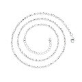 wholesale S925 Sterling Silver Korean-style Minimalist Geometric Cut Bead Chain DIY Collarbone Necklace for Women-0-4
