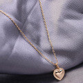 wholesale 925 Sterling Silver Jewelry Heart Zircon Necklace Collarbone Chain Women's Silver Accessories Source Manufacturer Wholesale One Piece-0-2