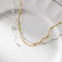 wholesale S925 Silver Fresh Sweet Ins Style Niche Design Exquisite Engraved Bead Heart Necklace Y01993-S925 silver necklace platinum 925 silver