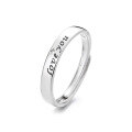 wholesale S925 Sterling Silver Trendy Forever Romantic English Letter Couple Ring Korean Version Ins Exquisite and Versatile Style-0-6
