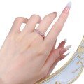 wholesale S925 Silver European and American Style Full Diamond Row Ring with Pink Diamonds, Simple Daily Versatile Ins Style-0-4