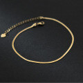 wholesale S925 Silver Summer Korean-style Snake Chain Anklet Minimalist and Fresh Foot Jewelry for Women S4690-0-1