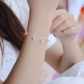 wholesale S925 Silver Trendy Korean Minimalist Cute Seven Small Bells Bracelet Versatile Style Bracelet-0-2