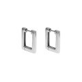 wholesale S925 Sterling Silver Geometric Minimalist Versatile Textured Surface Square Stud Earrings Korean Version Ins Niche Design Women's-0-5