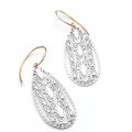 wholesale 925 Silver Vintage Lace Royal Style Women's Earrings Hollow-Out Exquisite Two-Tone Drop Earrings High-End Ear Wholesale from Manufacturer-0-4
