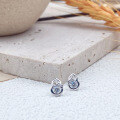 wholesale S925 Sterling Silver Mini Gourd Earrings for Women, Small and Exquisite Retro Bow Gourd Simple Earrings-0-1