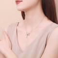 wholesale S925 Sterling Silver Original Runaway Princess Series Bow Necklace for Women, Elegant and Sweet Girl Collarbone Chain for Qixi Festival-0-3