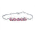 Sterling Silver Cross-Border Four-Prong Moissanite Bracelet-0-19