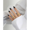 wholesale S925 Sterling Silver JT463 Korean Version Ins Small and Unique Design Minimalist Versatile Elegant Twisted Texture Open Ring for Women-0-2