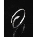 wholesale 999 Sterling Silver Snake Bracelet for Women, Fashionable and Unique Open Snake-shaped Solid Silver Bangle, Small and Exquisite High-end Jewelry-0-0