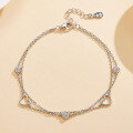 wholesale S925 Sterling Silver Full Pavé Zirconia Hollow-Out Heart Bracelet, Fresh and Sweet Niche Design Valentine's Day Gift Bracelet-0-1