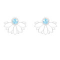 wholesale S925 Silver New Creative Design Natural Topaz Earrings French Romantic Style Inlaid with Natural Gemstones-0-4