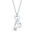 wholesale 925 Silver Cross Key Pendant Necklace with Heart-shaped Zircon Ins European and American Silver Jewelry for Women Wholesale-0-8